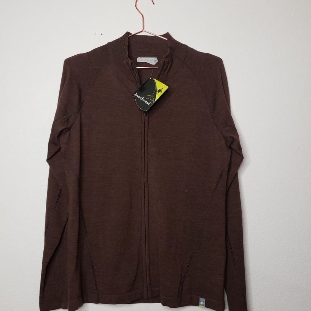 SMARTWOOL Merino Wool Espresso sportknit full zip